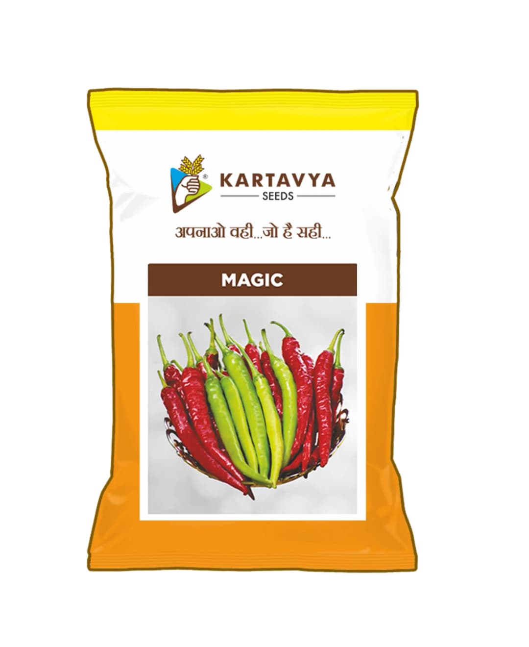 Kartavya Magic Chilli Seeds, With Medium Pungency And Strong Virus Tolerance, Dual Market Use