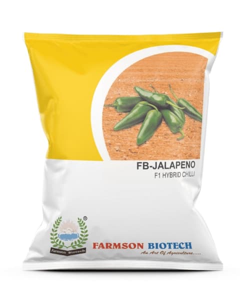 Farmson FB Jalapeno F1 Hybrid Chilli Seeds, Spreading Tall Plants with Medium Pungency