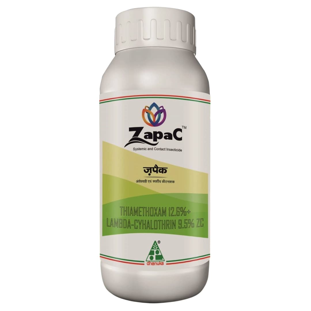 Dhanuka Zapac Thiamethoxam 12.6% + Lambda 9.5% ZC Insecticide, Broad Pest Control In Multiple Crops