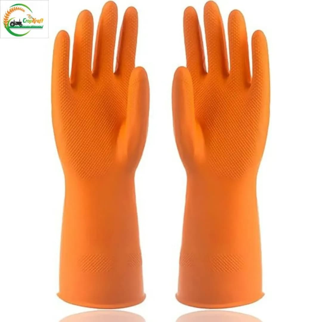 CropKraft Rubber Gloves, Ideal For Cleaning, Dishwashing, Gardening, And Household Tasks - Image 1