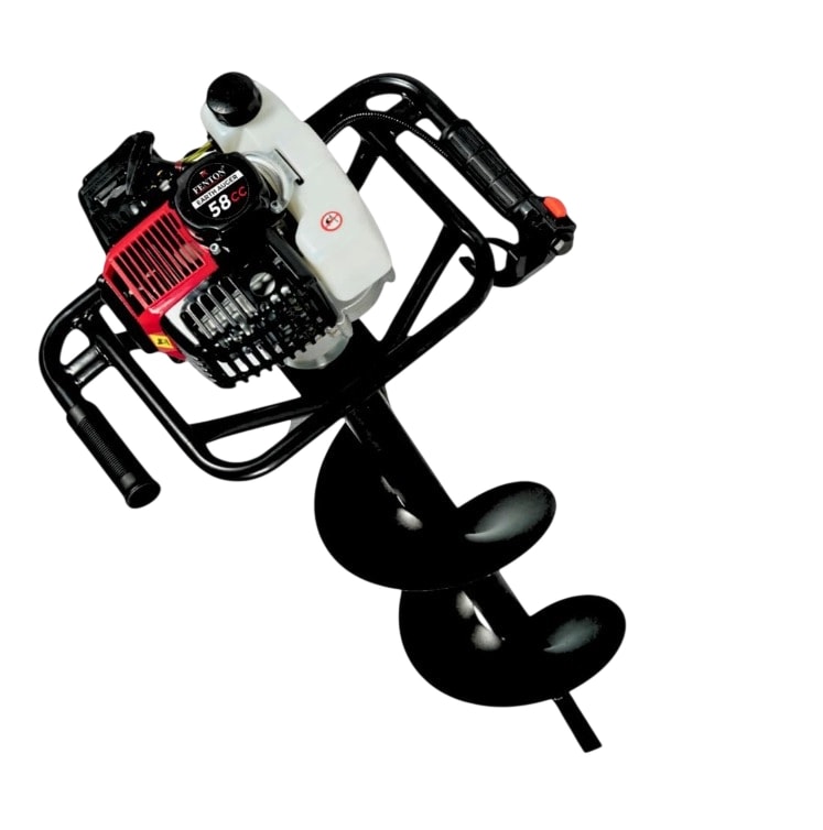 Fenton Krishi FEA-63 2-Stroke 63CC Earth Auger, Petrol Engine With 8 Inchs Bits For Plantation Fuel Grass Trimmer (Manual Feed)