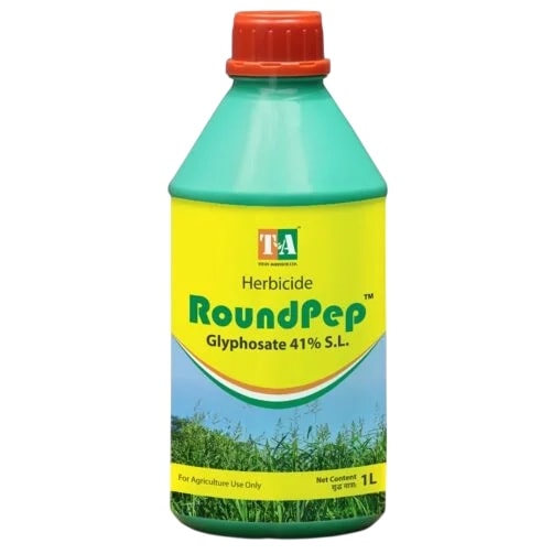 Titan Agritech RoundPep Glyphosate 41% SL Herbicide, Non-Selective, Weed Control In Crops