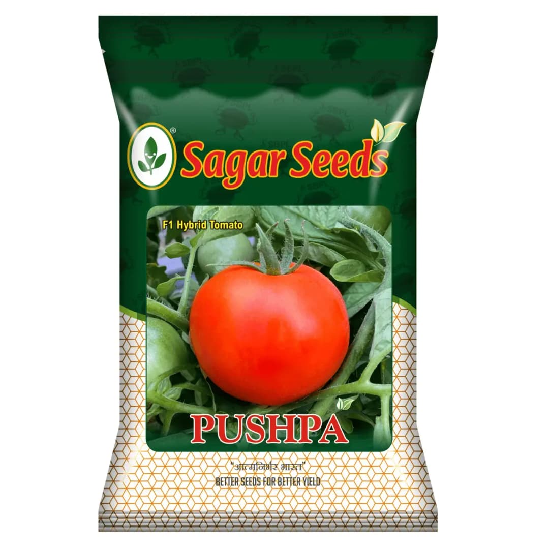 Sagar Pushpa F1 Hybrid Tomato Seeds, High Yield, Long Shelf Life, Oval Shape (3000 Seeds Pack)