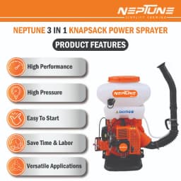 Neptune MBD-20 2 in 1 Knapsack Mist Blower, Powder Duster And Sprayer, 2-Stroke 43CC Petrol Engine, 20L Tank Capacity, Ideal for Farming & Garden 8