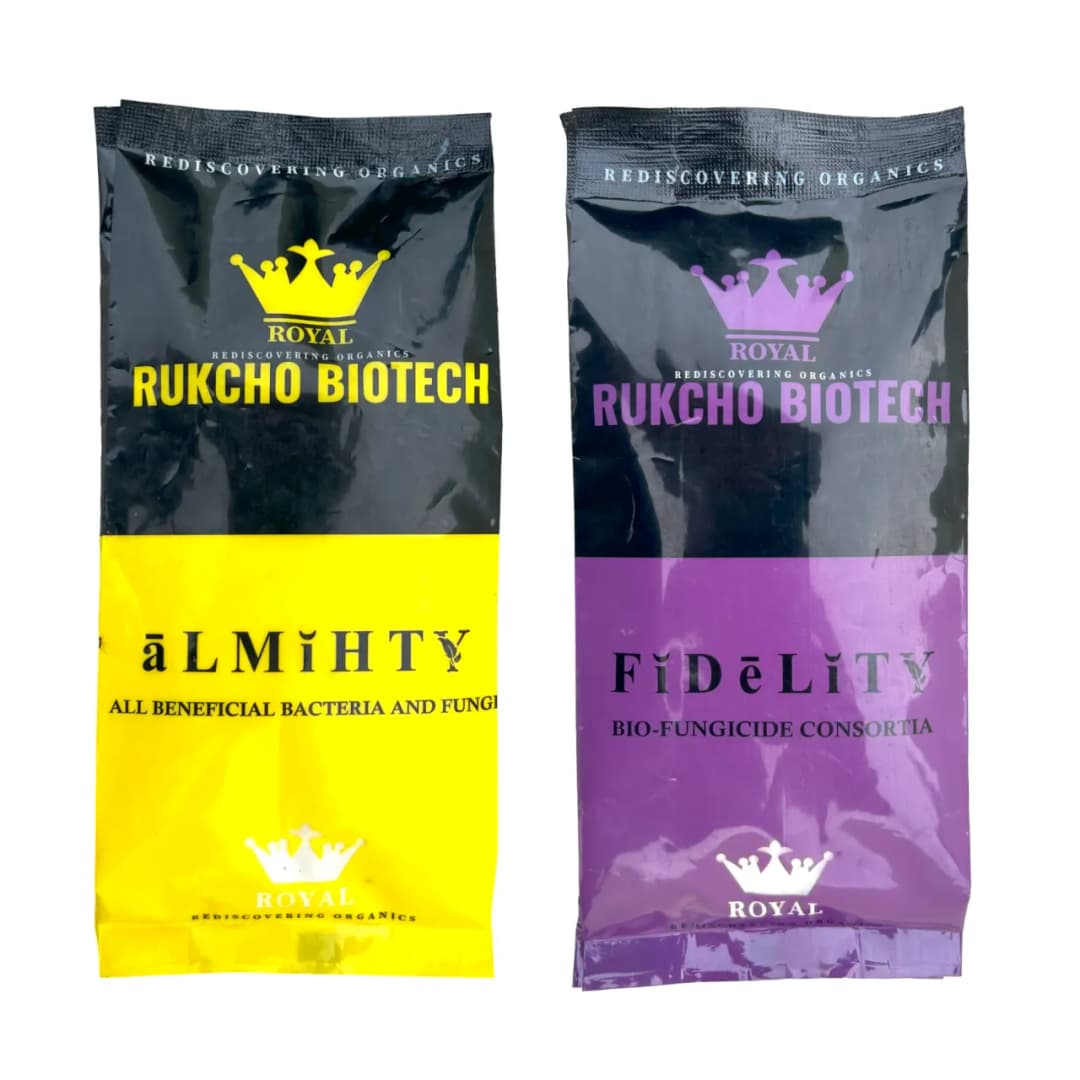 Royal Rukcho Biotech Combo (Almighty 250 Gm + Fidelity 250 Gm), Control Of All Mildew, Wilt, Root Rot, Fruit Rot