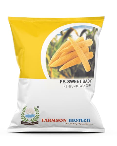 Farmson FB Sweet Baby F1 Hybrid Baby Corn Seeds, Good for Long Distance Transportation - Image 1