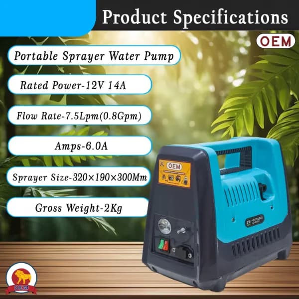 OEM Portable Double Motor Battery Sprayer With 12V x 14A Battery, High Pressure Pump & 10 Mtr Pipe, Perfect For Gardening & Pesticide Spraying (TP02) - Image 3