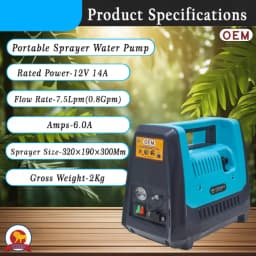 OEM Portable Double Motor Battery Sprayer With 12V x 14A Battery, High Pressure Pump & 10 Mtr Pipe, Perfect For Gardening & Pesticide Spraying (TP02) 3