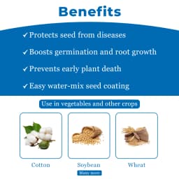 Dhanuka Vitavax Power Carboxin 37.5% + Thiram 37.5% DS Fungicide, Dual Action, Systemic And Contact, Effective Controls Seed and Soil Borne Diseases 4