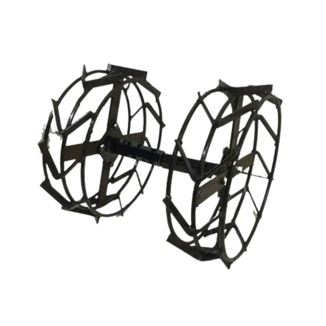 Farmq Special Iron Wheel Tiller Attachment, 16 Inch For Petrol And Diesel Weeders (7 & 9 HP)