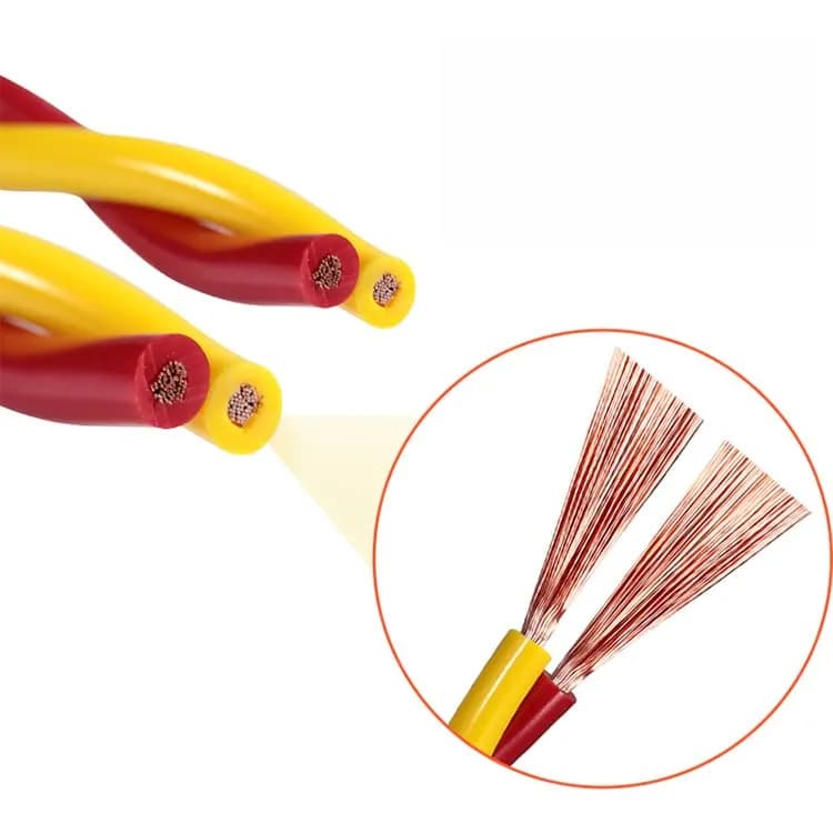 Radhe 0.75mm 90 Mtr Yellow Red Double Core Flexible Copper Cable Wire, Ideal For Park Lighting, Shop Hoardings, Showrooms, Etc. - Image 3