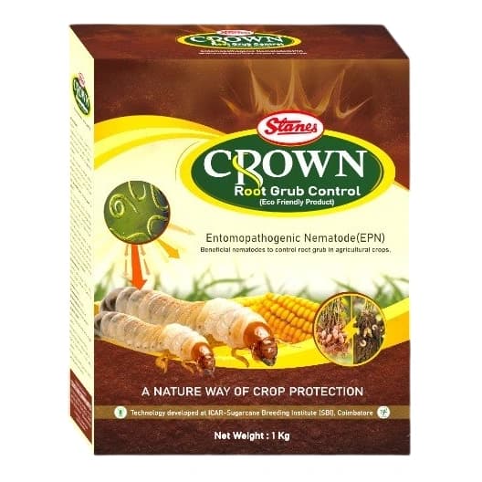 T. Stanes CROWN Nematode Insecticide, Heterorhabditis Indica with Effective Root Grub Control In Crops