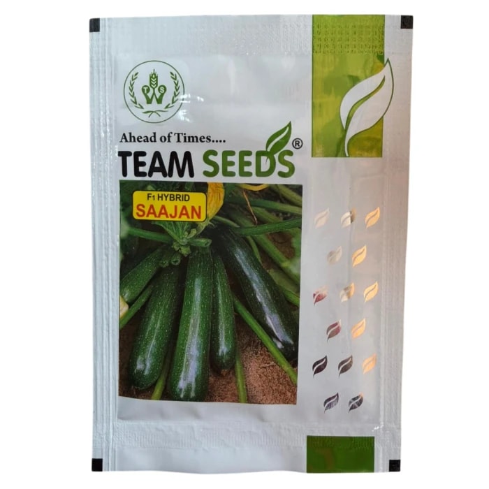 Team Seeds SAAJAN Zucchini Seeds, High Yield Early Maturity Vegetable Variety