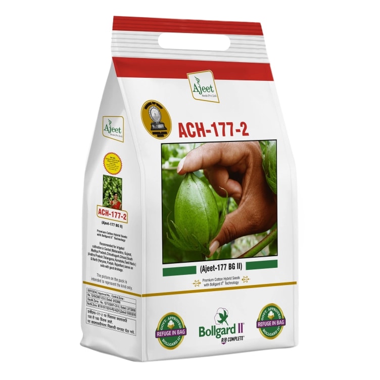 Ajeet Seeds ACH-177-2 BG-II Hybrid Cotton Seeds, For Rainfed and Irrigated Conditions (475 Gm)