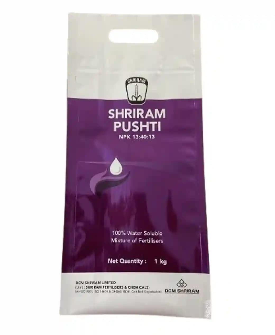 Shriram Pushti NPK 13:40:13 Water Soluble Fertilizer, Increases Crop Quality and Yield