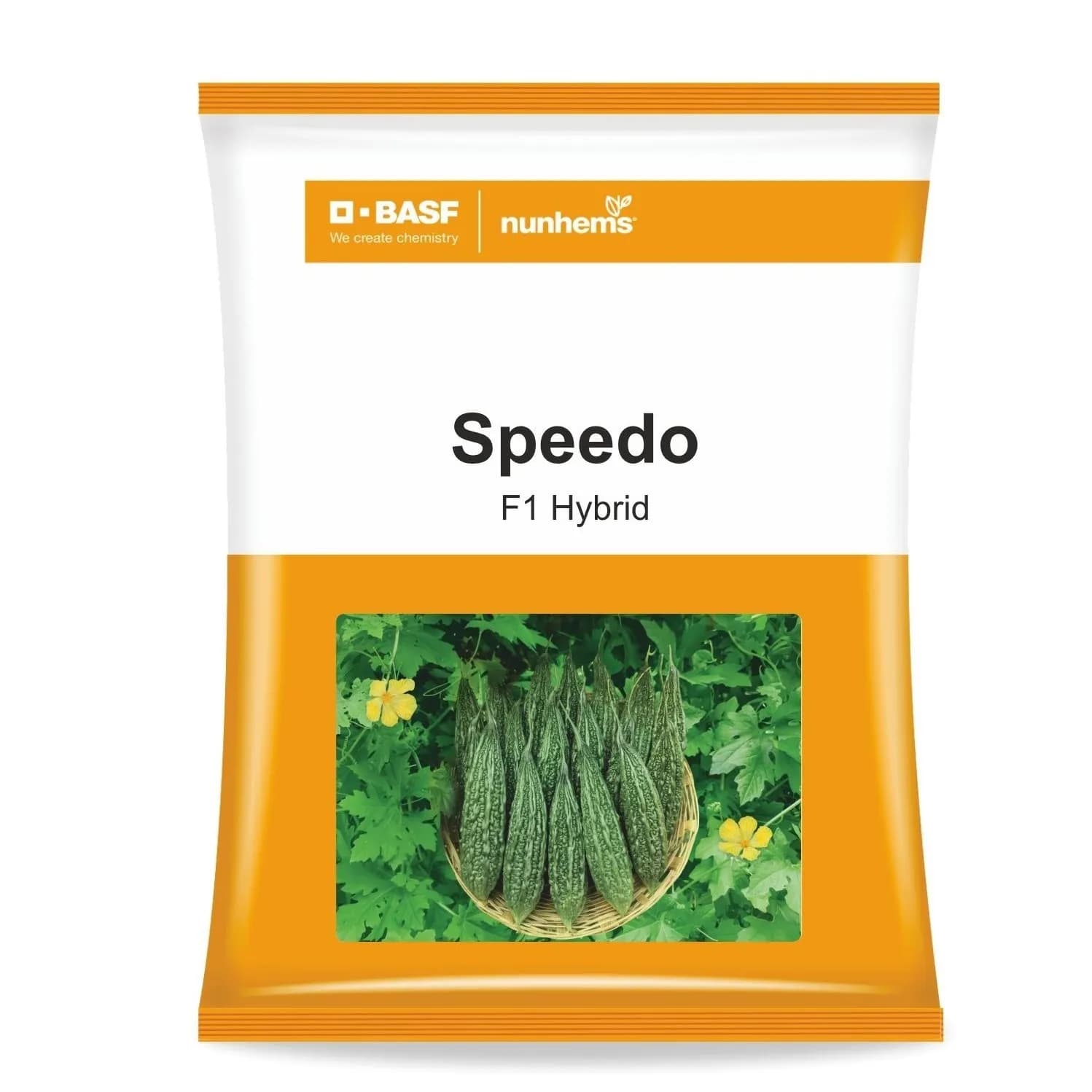 BASF Nunhems Speedo F1 Hybrid Bitter Gourd Seeds, Dark Green & Uniform Fruits - Image 1