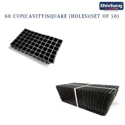 Shivsuraj 60 Cavity Seedling Tray Square Shape Hole Germination Tray, Nursery Tray For Sowing Seeds 3