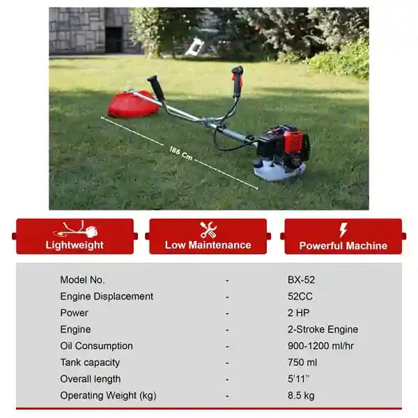 Balwaan BX 52 Brush Cutter - 52cc, 2 Stroke - Image 3