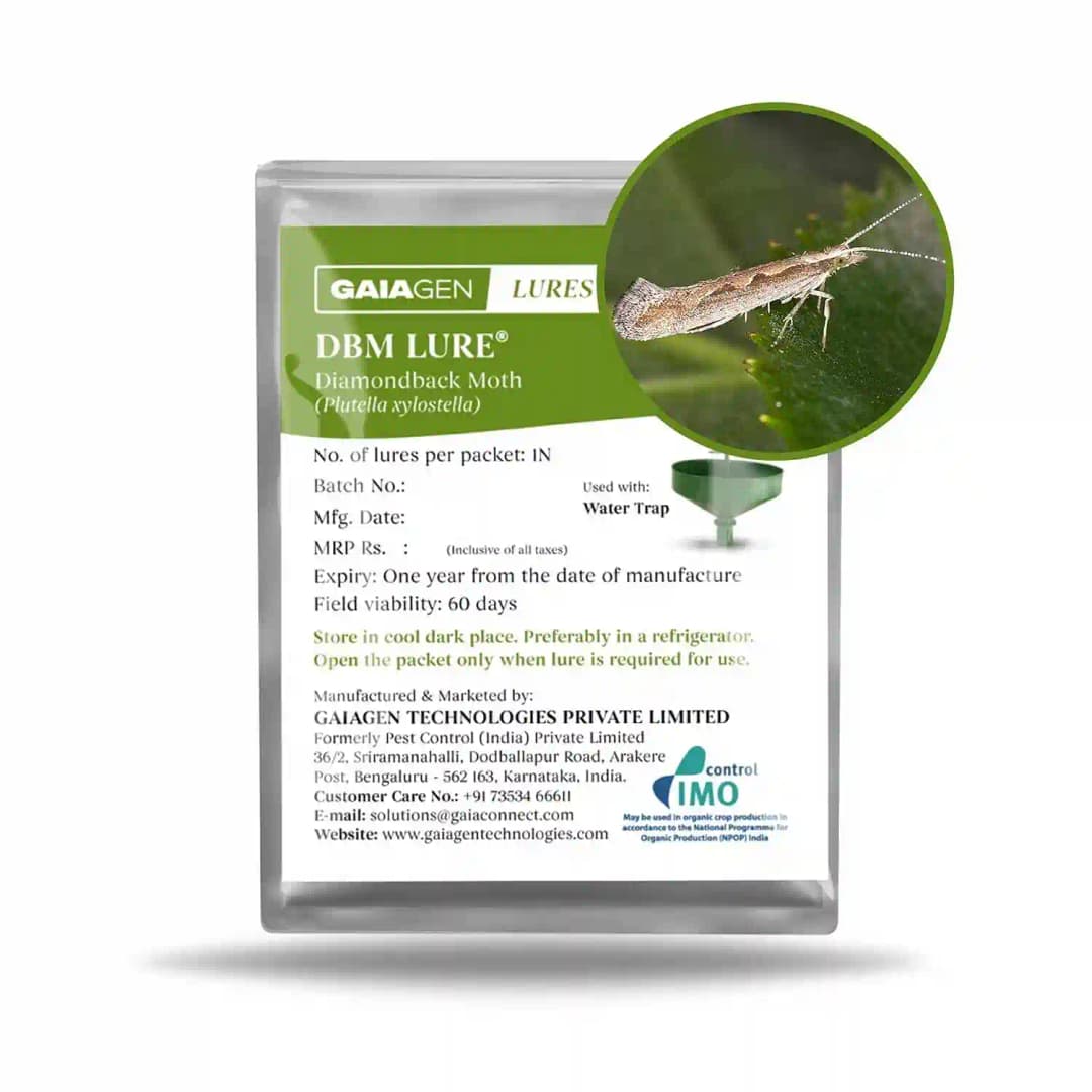 Gaiagen Diamondback Moth Pheromone Lure for Plutella xylostella, IMO Certified.