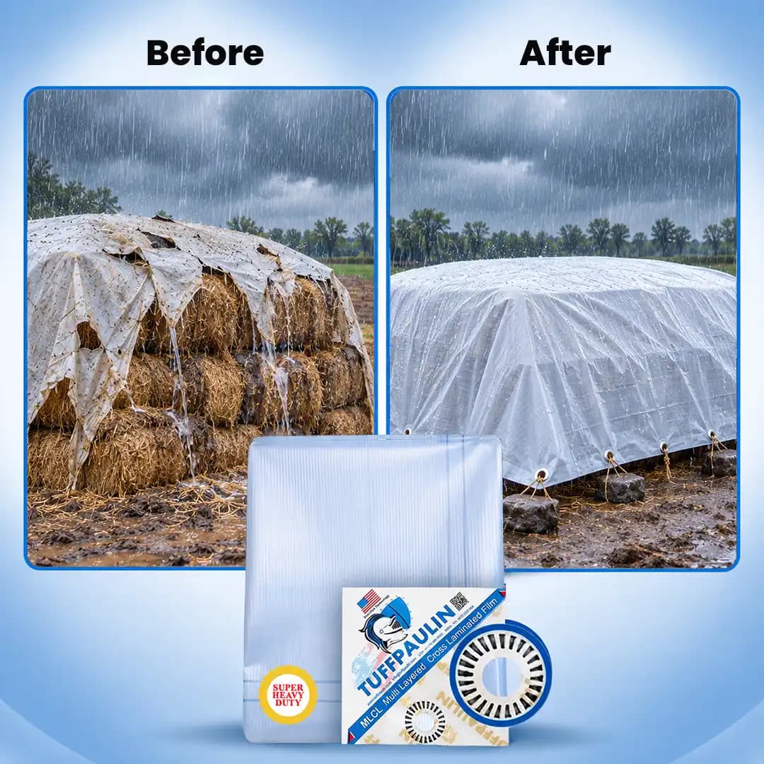 Tuffpaulin Hay Covers, Heavy Duty Material, Weather Resistant, Multi Purpose Usage - Image 11
