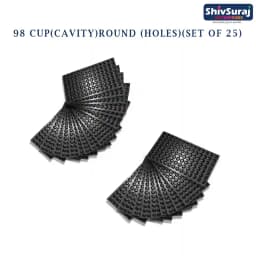 शिवसूरज 98 कैविटी सीड्लिंग ट्रे, गोल आकार के छेद वाली ट्रे, नर्सरी ट्रे, बीज बोने के लिए। 2