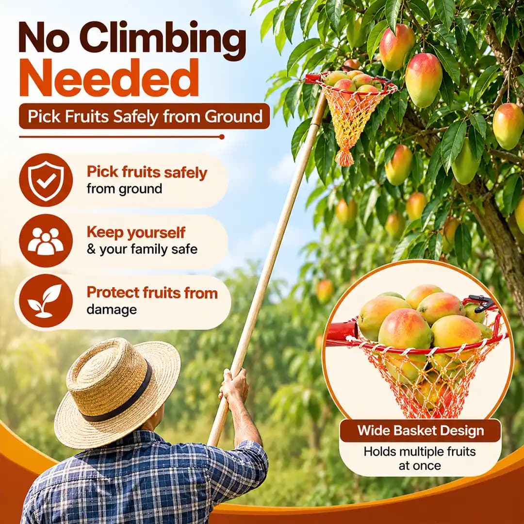 Mango Plucker Without Handle, Heavy Material Industrial Grade Nylon with High Carbon Steel Blade - Image 4