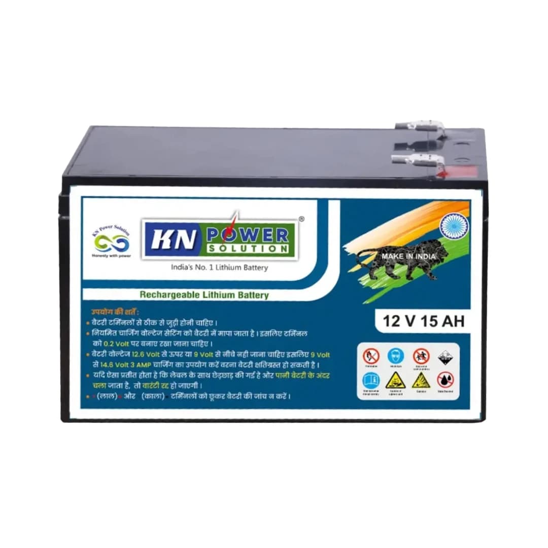 Radhe Agri 12V x 15Ah Rechargeable Lithium Ion Battery, Usage For Agricultural Sprayers & Zatka Machine - Long Backup With 1-Year Warranty - Image 1