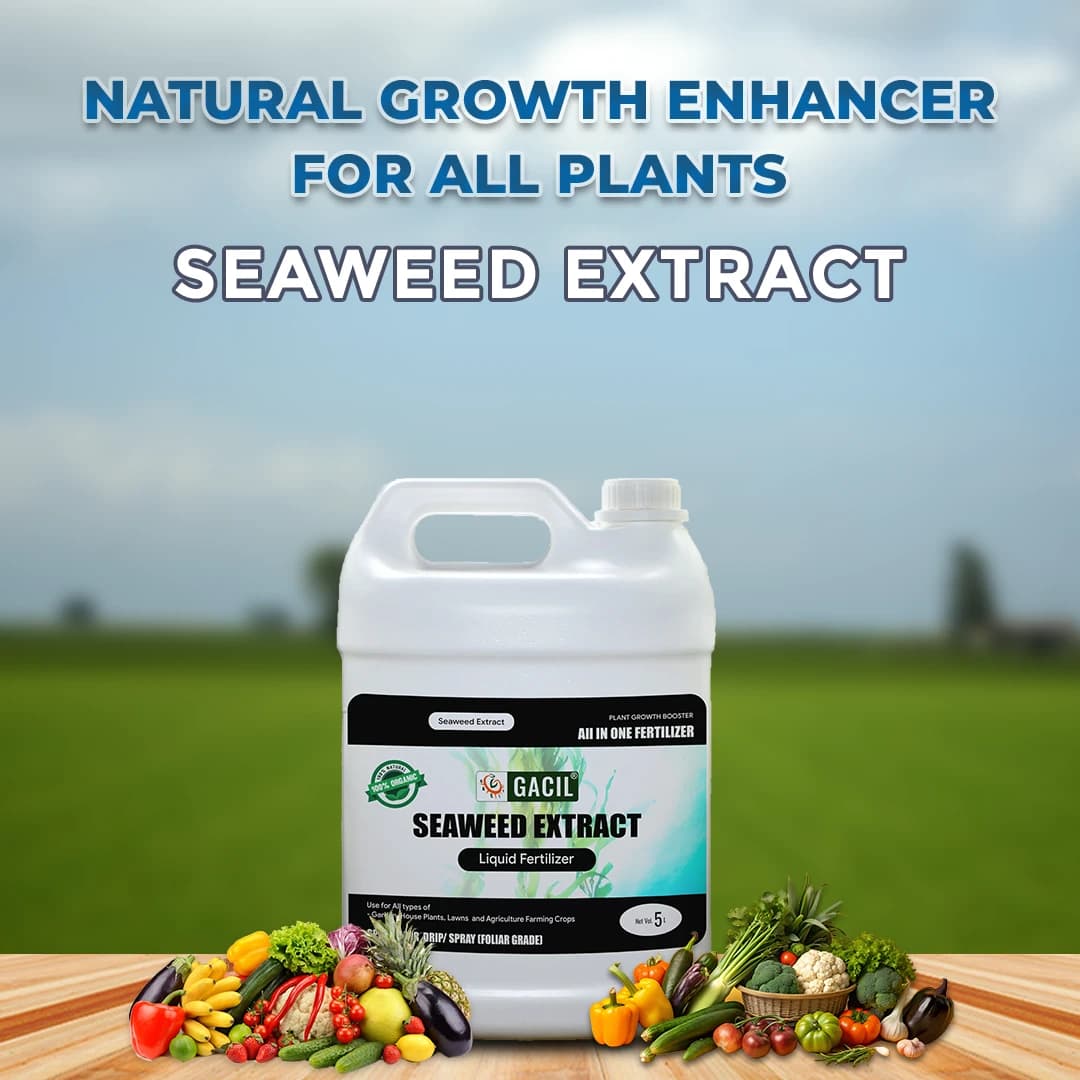 GACIL Seaweed Extract Liquid Fertilizer Growth Promoter For Indoor and Outdoor Plants & Agriculture Crops - Image 2
