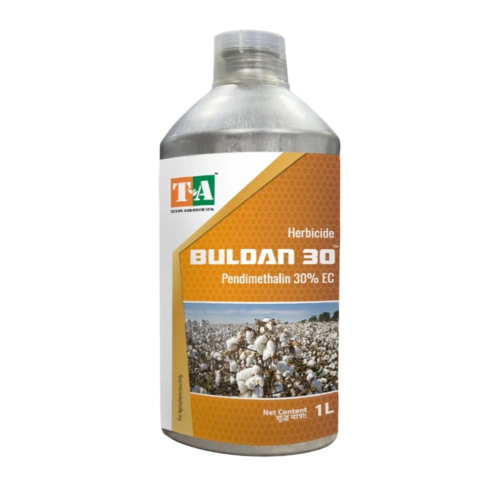 Titan Agritech Buldan 30 Pendimethalin 30% EC Herbicide, Pre-Emergent For Grasses And Broadleaf Weeds - Image 1