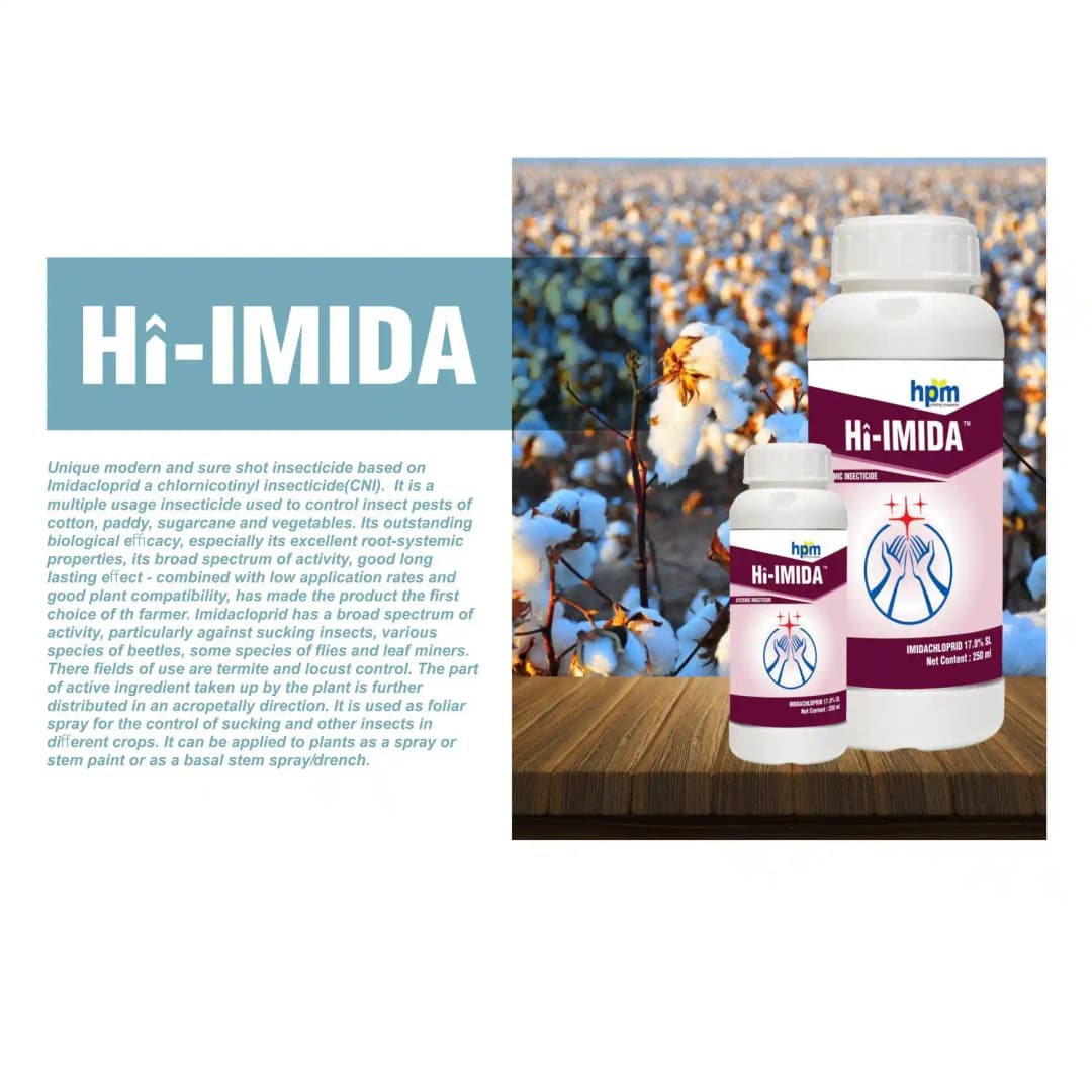 Hpm Hi-Imida Imidacloprid 17.8% SL, Effective Systemic Insecticide For Cotton, Paddy, and Vegetables - Image 5