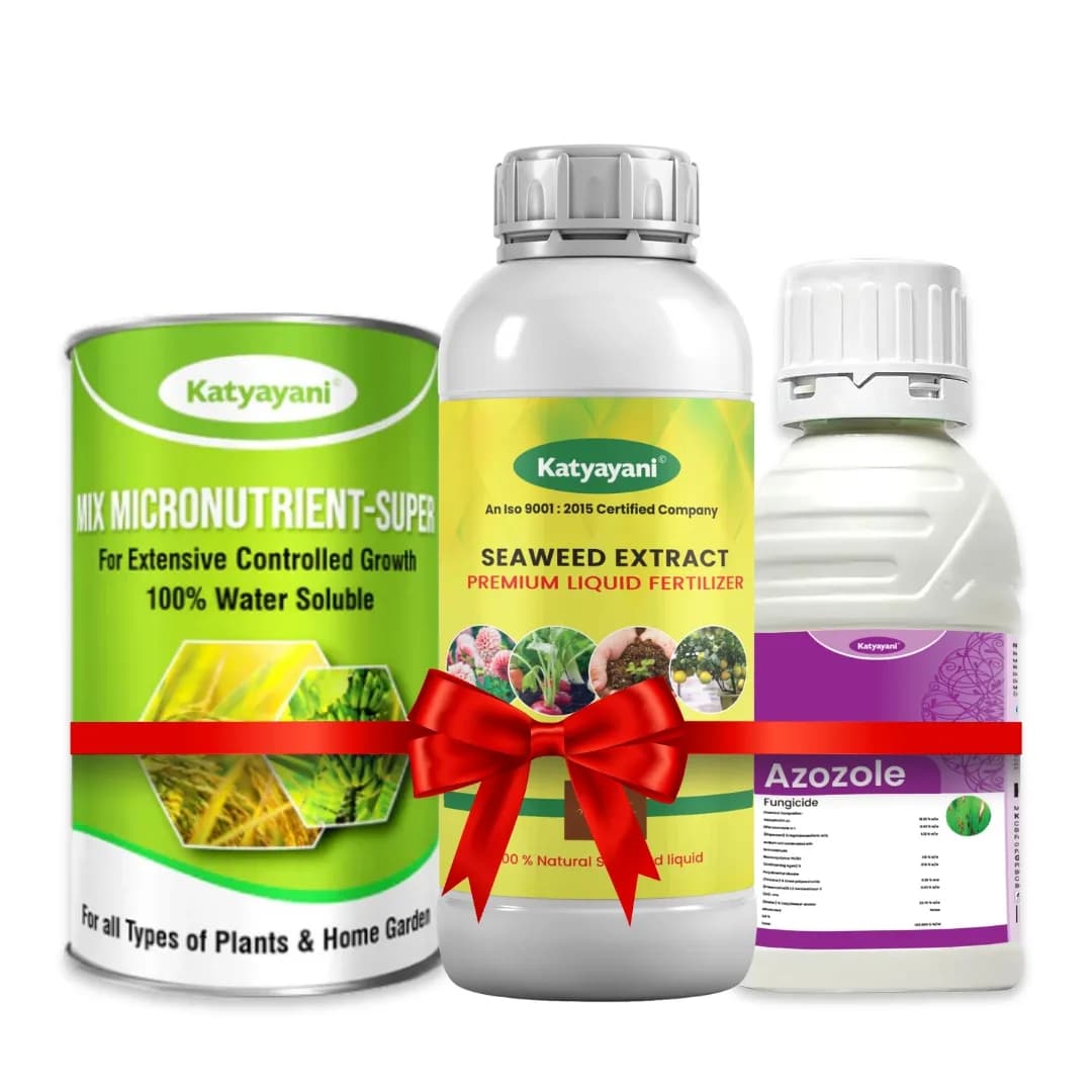 Katyayani Gram Protection And Growth Combo (Seaweed 250ml, Mix Micronutrient 100gm, Azozole 250ml) - Image 1