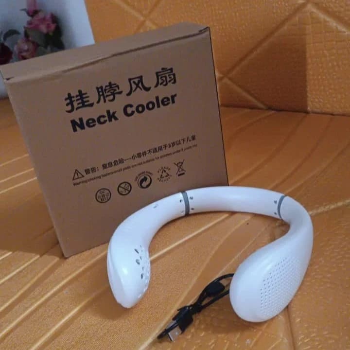 Portable USB Rechargeable Neck Fan, Wearable, 3 Speeds, Headphone Design, Suitable For Outdoor Family Sports Travel - Image 7