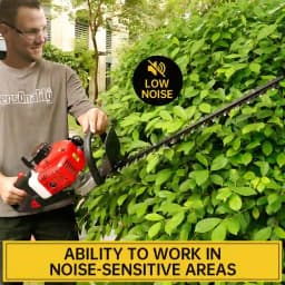 Neptune HT-600 Hedge Trimmer, Powerful 2 Stroke, 26CC Petrol Engine, 24 Dual Serrated Blade, 7500 RPM, 1 Cutting Diameter, Anti-Vibration System 3