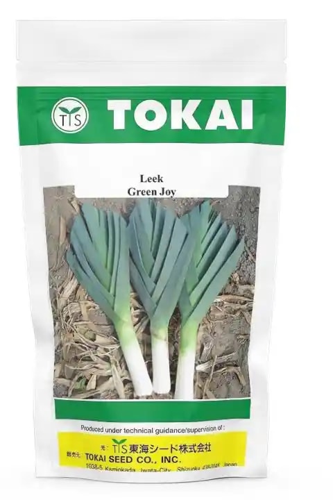 Tokai Hybrid Leek Green Joy Seeds.a hardy biennial plant of the amaryllis family (Amaryllidaceae), grown as a vegetable.