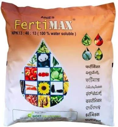 Aries Fertimax NPK 13:40:13 - 100% Water Soluble Plant Nutrients, Available In a Free Flowing Crystalline Form