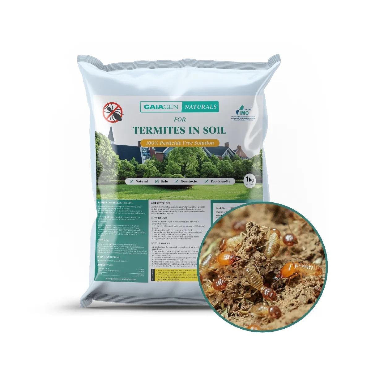 Gaiagen Termite Control, Effective Termite Control for Crops & Gardens, Fast-acting Formulation for Plants