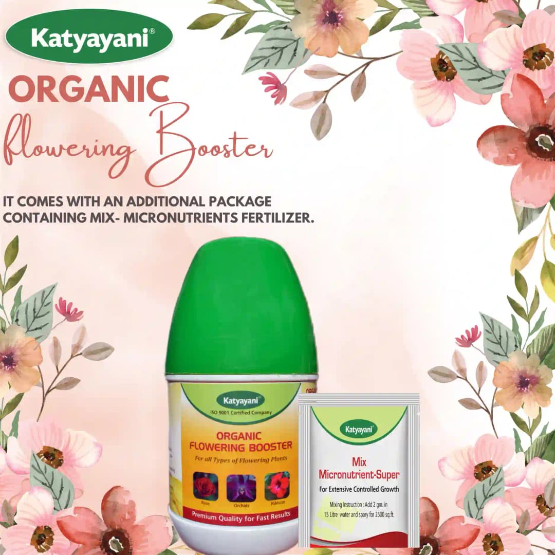 Katyayani Flowering Fertilizer Booster for All Flowering Plants Roses, Orchids, Hibiscus, Jasmine, etc with Mix Micro Nutrient Super for Home Garden - Image 2