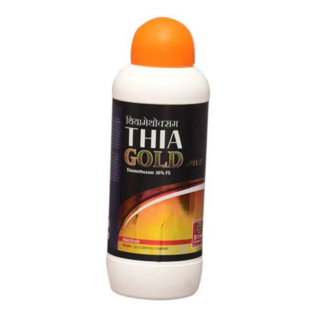 Startek Chemicals Thiagold Plus Thiamethoxam 30% FS. A systemic insecticide.