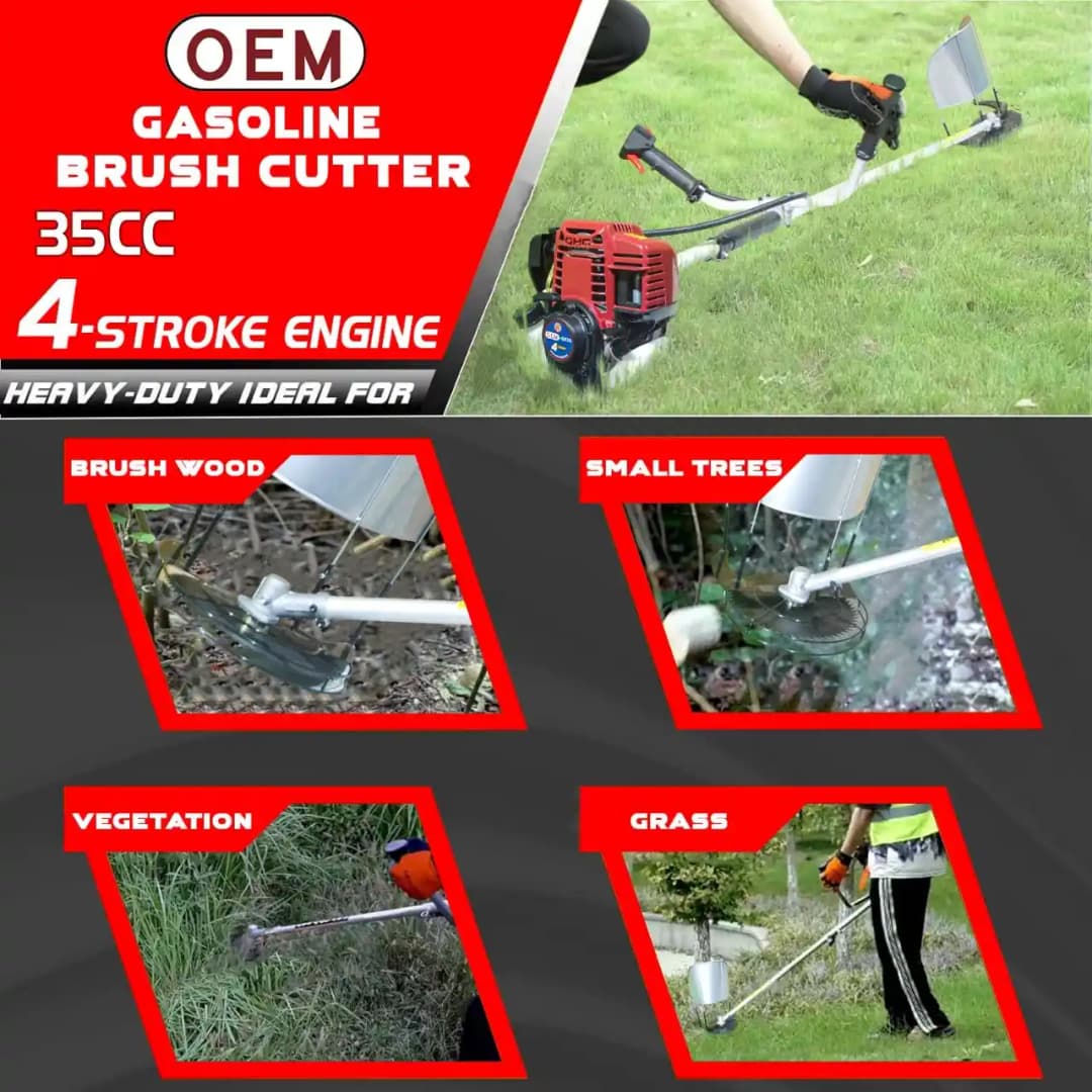 OEM Professional 4 Stroke Brush Cutter With Honda GX35 Type Engine, Side Pack Model - Image 5