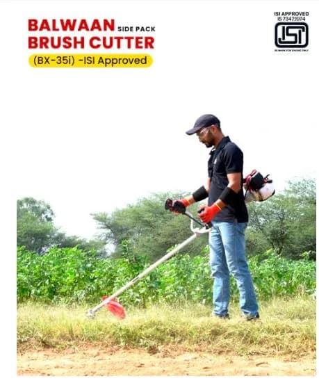 Balwaan Side pack 35cc ISI Marked BX-35i 4 Stroke Brush Cutter, Used For Agricultural Purposes - Image 6
