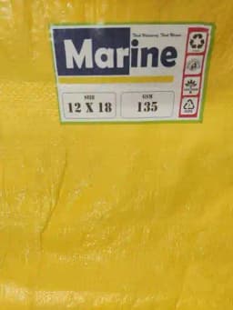 Marine - HDPE Tarpaulin 135 GSM UV Stabilized Material, Waterproof, Heavy Duty Material, (Color-Yellow) 6