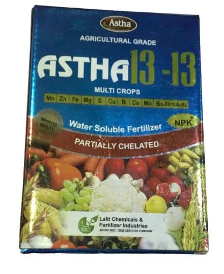 Astha 13-13 Multi Crops NPK+ , Partially Chelated, Water Soluble Fertilizer - Image 1