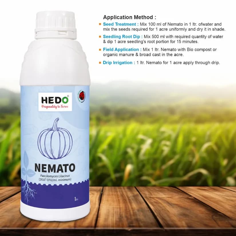 HEDO Nemato Pacilomyces Lilacinus Bio Organic Liquid For Agriculture, Garden & All Crops To Control Various Nematode And Other Soil Borne Diseases - Image 6
