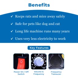 Earth Innovation Ultrasonic Rat and Rodent Pest Repellent Device for Rat, Rodent, Mouse, Squirrel. Can be Use for Home, Office, Kitchen, Store Room 3