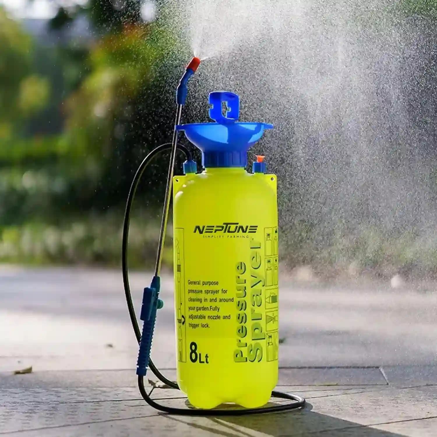 Neptune NF-8.0 Hand Operated Sprayer, 8-Liter Adjustable Shoulder Strap, Pressure Relief Valve, Ideal For Gardening, Cleaning And Agriculture - Image 6