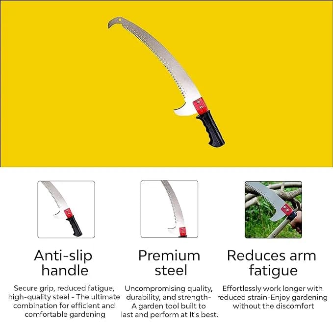 CropKraft Razor Sharp Cut Pruning Saw With Attachment For Pole, Can Be Used For Pruning Branches, Roots, And Shrubs - Image 4