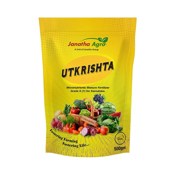 Janatha Agro Utkrishta Micronutrients Mixture, Chelated Essential Nutrients Including Zinc, Iron, Manganese, Boron, and Nitrogen