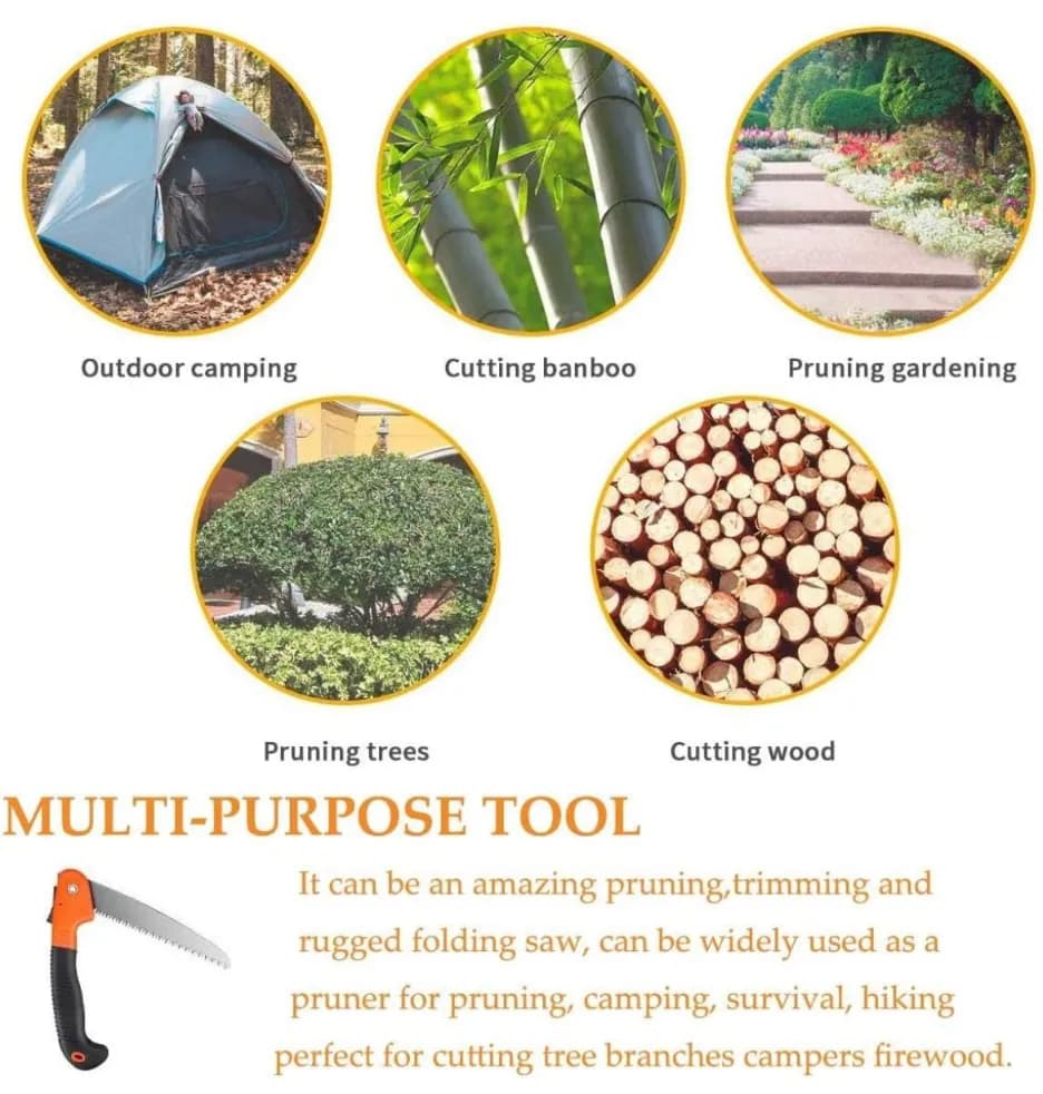 CropKraft Foldable Pruning Saw Single Hand, Perfect For Cutting Bamboo, Wood, And General Gardening. - Image 7