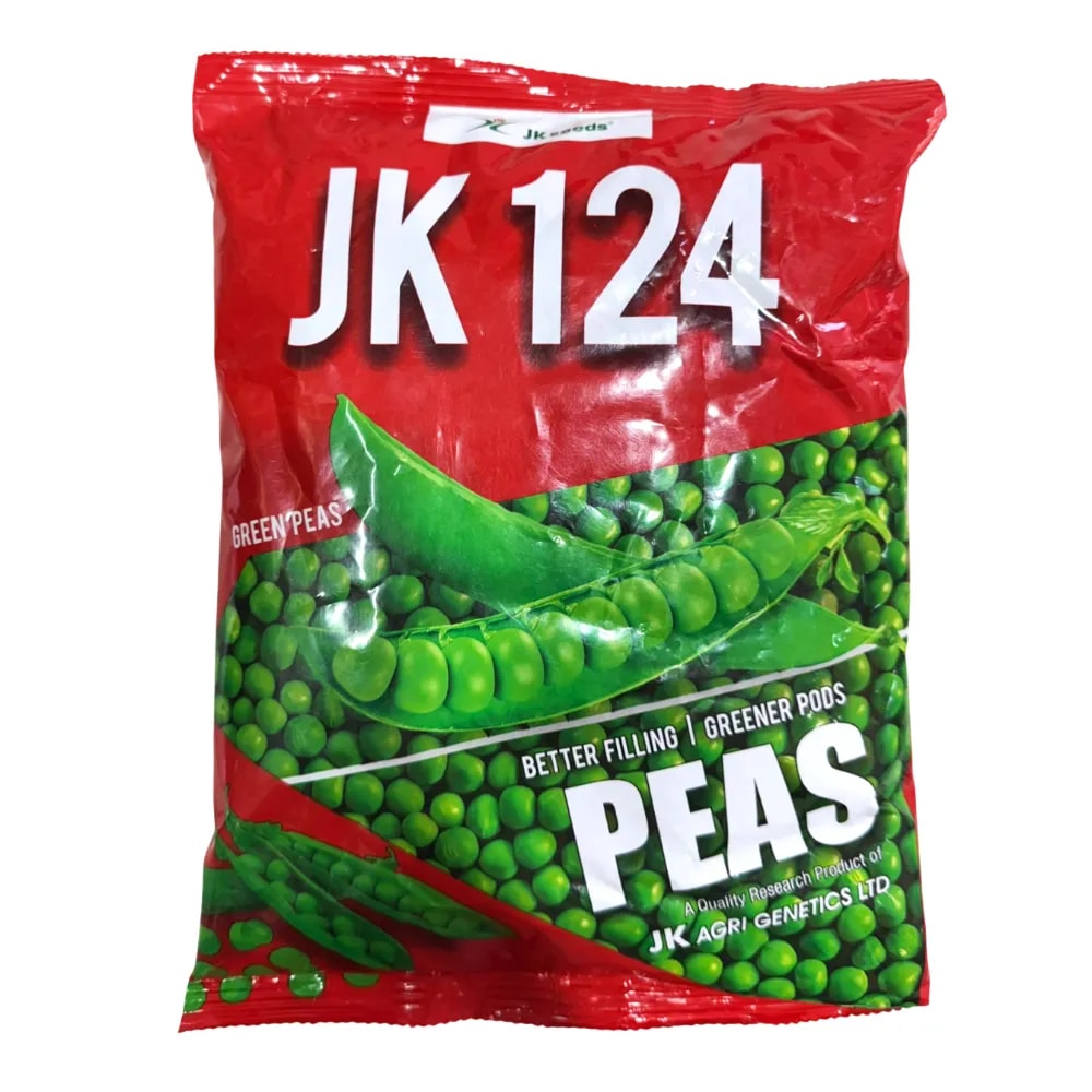 JK 124 Hybrid Green Pea Seeds, Dark Green Pods, Disease Tolerant, High Yield