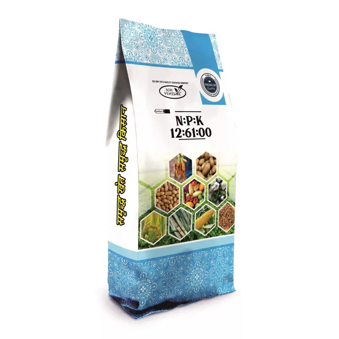 Agriventure Npk 12:61:00 Imported 100% Water Soluble Fertilizer For Drip and Foliar Spray, Use For Vegetables And Fruits